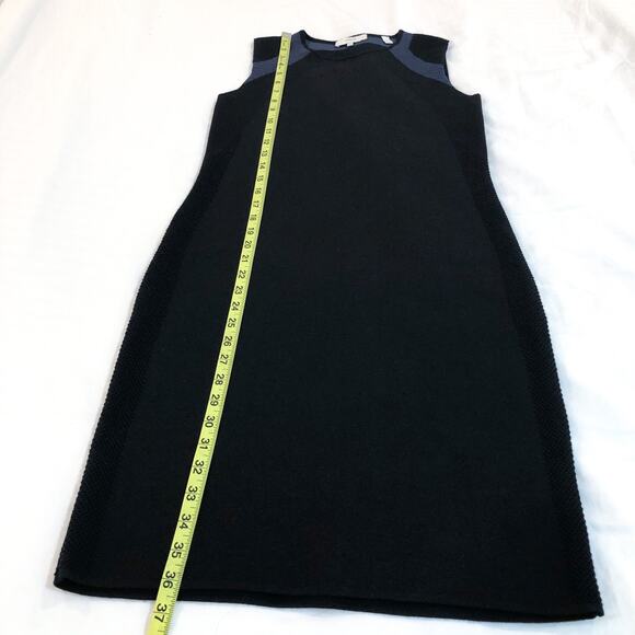 Vince Colorblock Multi-Stitch Sleeveless Wool Sweater Dress - Picture 11 of 14